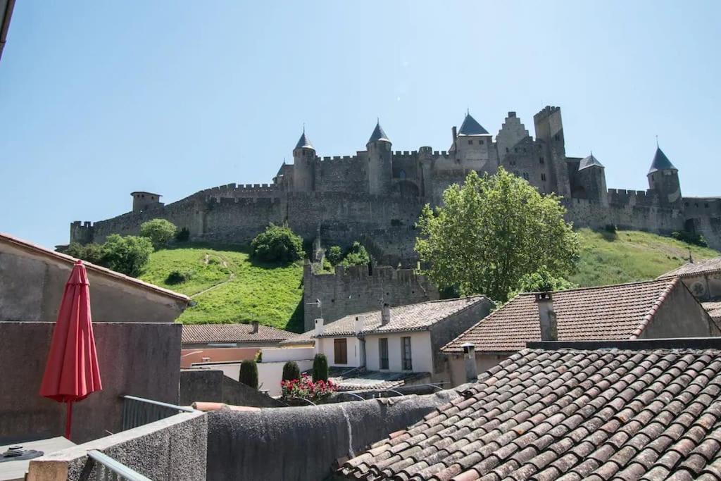Le Saint Gimer - Vue Sur La Cite Medievale - Climatisation Carcassonne Exterior foto